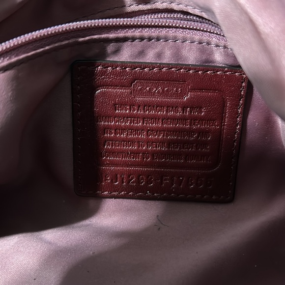 Patent Leather red used coach bag some wear scratches.Still nice,pouches in it. - Picture 8 of 16